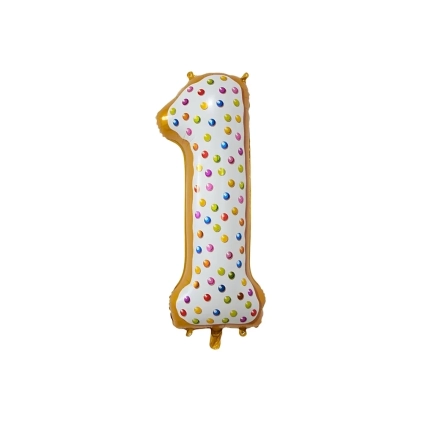 Palloncino numero 1 Candy super shape 34" (86cm) in mylar, 1pz.