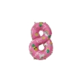 Palloncini numero 8 Rosa Hooray Party mini shape 14" (35cm) in mylar, 5pz.