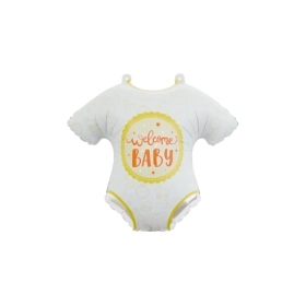 Palloncino Tutina Welcome Baby super shape 25" (63cm) in mylar, 1pz.