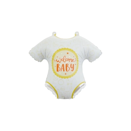 Palloncino Tutina Welcome Baby super shape 25" (63cm) in mylar, 1pz.