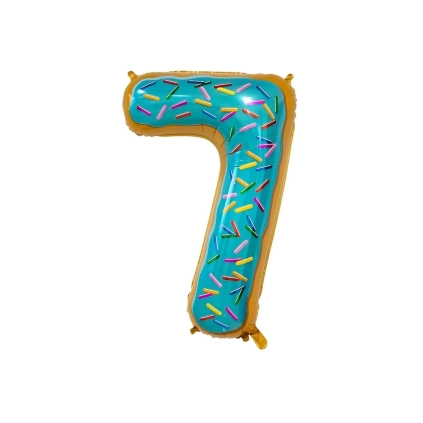 Palloncino numero 7 Candy super shape 34" (86cm) in mylar, 1pz.
