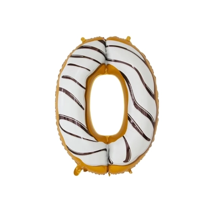 Palloncino numero 0 Candy super shape 34" (86cm) in mylar, 1pz.