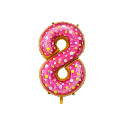 Palloncino numero 8 Candy super shape 34" (86cm) in mylar, 1pz.