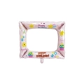 Palloncino Cornice Selfie Rosa con Stelle super shape 23" (58cm) in mylar, 1pz.