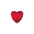 Palloncini Cuore Rosso Satinato MiniShape mini shape 9" (22cm) in mylar, 1pz.
