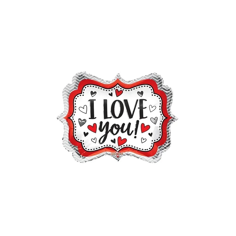 Palloncino I Love You Marquee standard shape 18" (45cm) in mylar, 1pz.