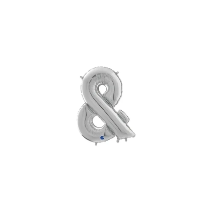 Palloncini simbolo & Argento micro shape 7" (17cm) in mylar, 5pz.
