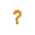 Palloncini simbolo ? Oro mini shape 14" (35cm) in mylar, 5pz.