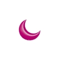 Palloncini Luna Fuxia mini shape 9" (22cm) in mylar, 5pz.