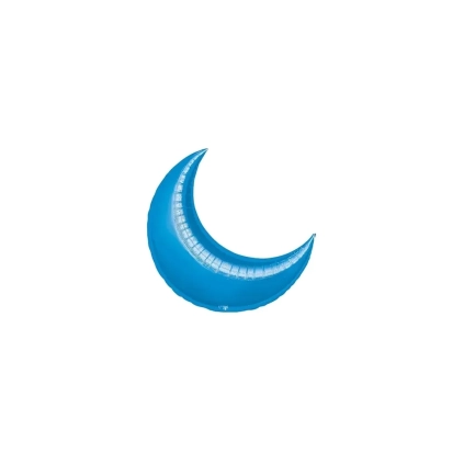 Palloncini Luna Blu mini shape 9" (22cm) in mylar, 5pz.