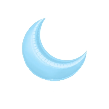 Palloncino Luna Celeste Chiaro super shape 36" (91cm) in mylar, 1pz.