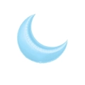 Palloncino Luna Celeste Chiaro super shape 36" (91cm) in mylar, 1pz.