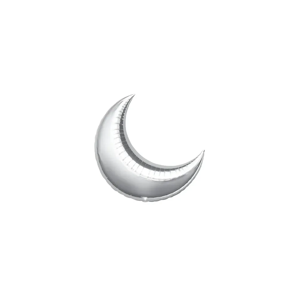 Palloncini Luna Argento mini shape 9" (22cm) in mylar, 5pz.