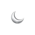 Palloncini Luna Argento mini shape 9" (22cm) in mylar, 5pz.