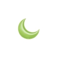 Palloncini Luna Verde Smeraldo mini shape 9" (22cm) in mylar, 5pz.