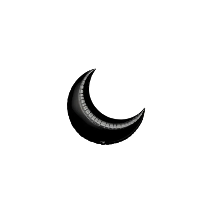 Palloncini Luna Nera mini shape 9" (22cm) in mylar, 5pz.