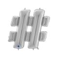 Palloncino simbolo Cancelletto super shape 40" (101cm) in mylar, 1pz.