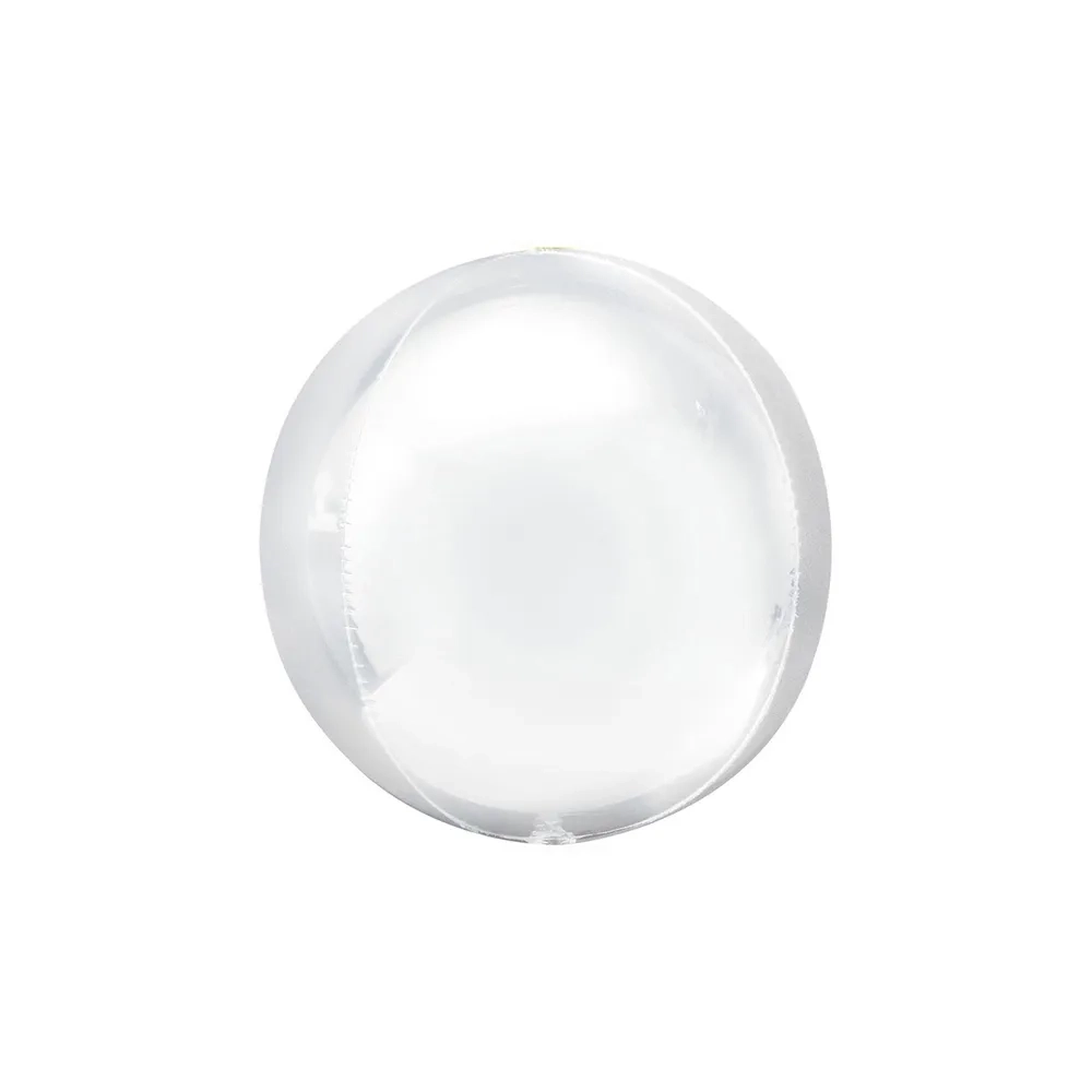 Palloncino Sfera Bianca standard shape 22" (55cm) in mylar, 1pz.