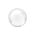 Palloncino Sfera Bianca standard shape 22" (55cm) in mylar, 1pz.