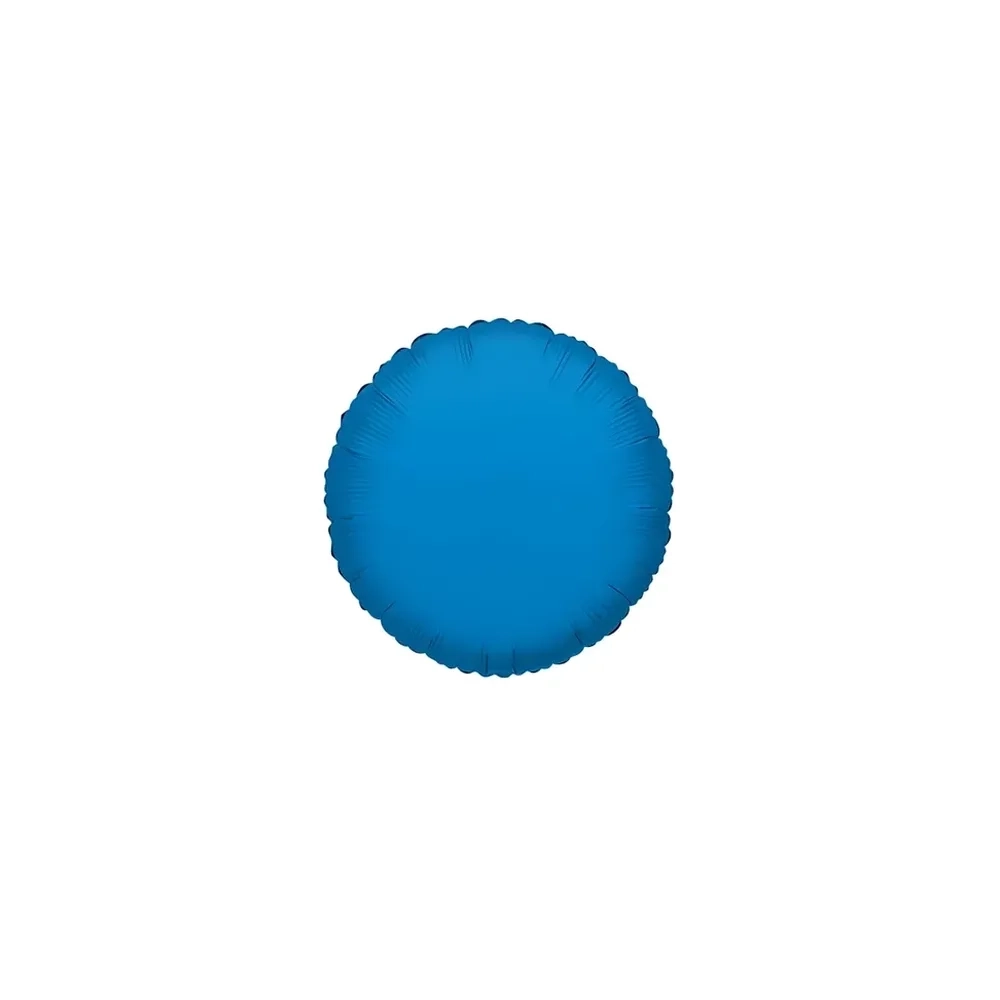 Palloncini Tondo Blu mini shape 9" (22cm) in mylar, 5pz.