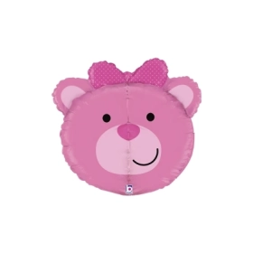 Palloncino Baby Girl Orso super shape 27" (68cm) in mylar, 1pz.
