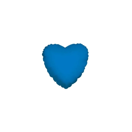 Palloncini Cuore Blu Scuro mini shape 9" (22cm) in mylar, 5pz.