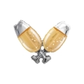 Palloncino Bicchieri con Champagne super shape 36" (91cm) in mylar, 1pz.