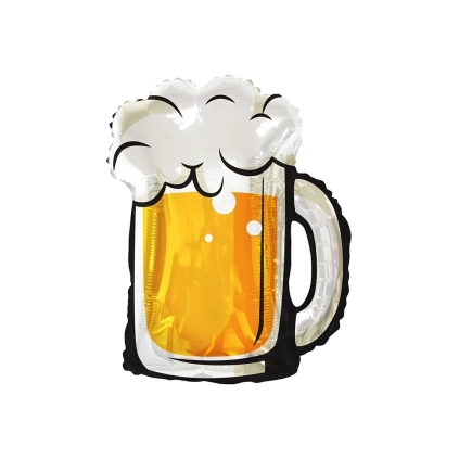 Palloncino Boccale di Birra super shape 36" (91cm) in mylar, 1pz.
