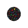 Palloncino tondo nero con stelle standard shape 18" (45cm) in mylar, 1pz.