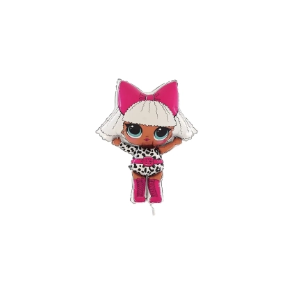 Palloncini Lol Surprise Diva mini shape 14" (35cm) in mylar, 5pz.