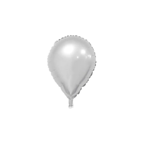 Palloncino Goccia Argento standard shape 19" (48cm) in mylar, 1pz.