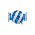 Palloncino Caramella a strisce Blu super shape 25" (63cm) in mylar, 1pz.
