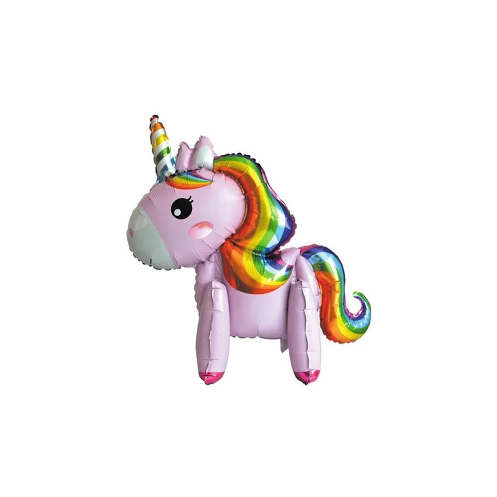 Palloncino 3D Unicorno rosa super shape 25" (63cm) in mylar, 1pz.