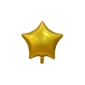 Palloncino Stella Oro Satinato standard shape 19" (48cm) in mylar, 1pz.