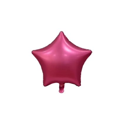 Palloncino Stella Fuxia Satinato standard shape 19" (48cm) in mylar, 1pz.