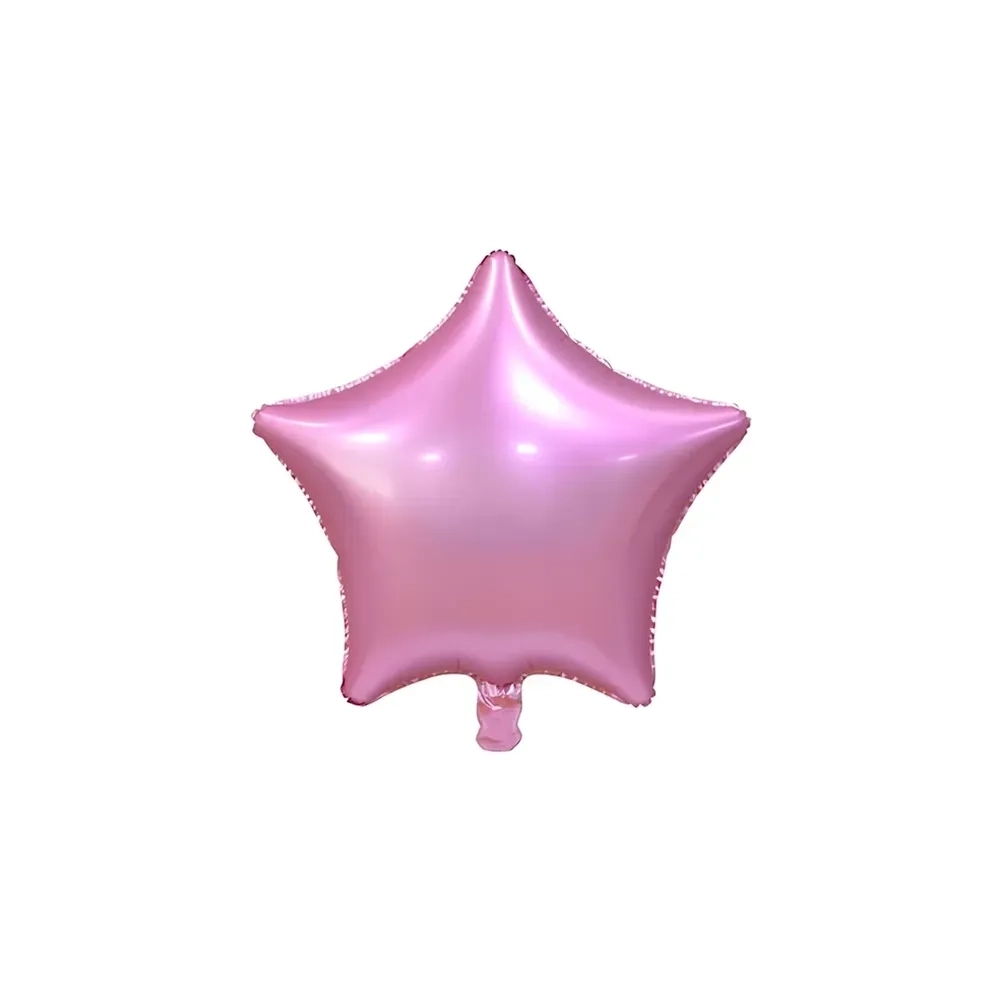 Palloncino Stella Rosa Satinato standard shape 19" (48cm) in mylar, 1pz.