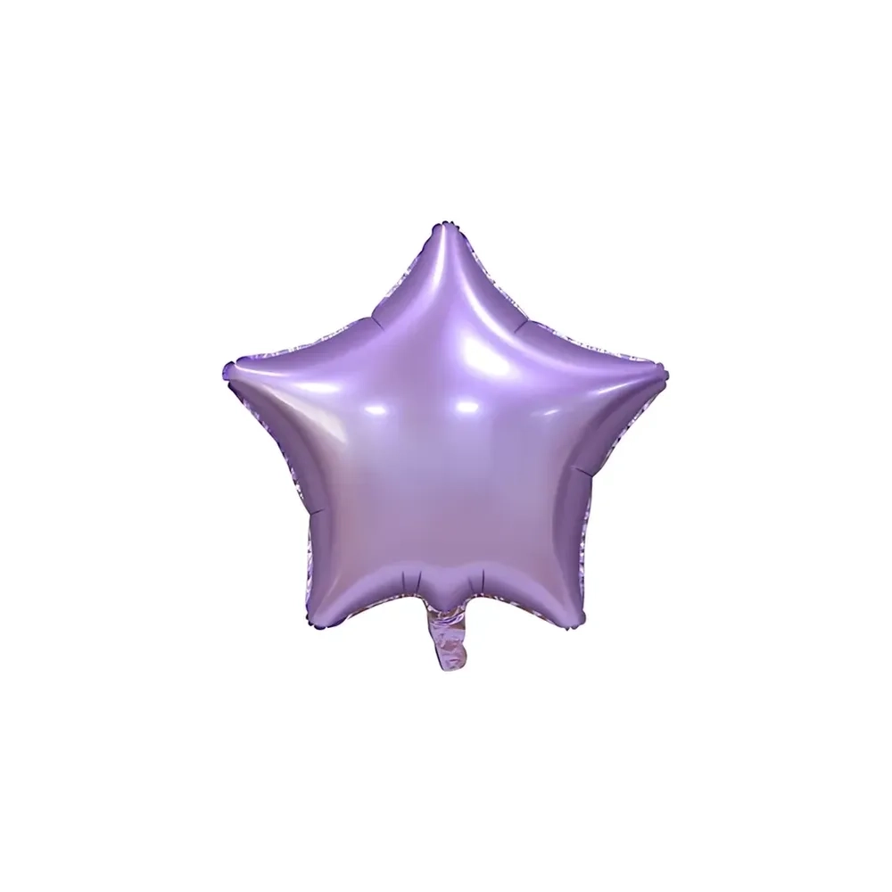 Palloncino Stella Viola chiaro Satinato standard shape 19" (48cm) in mylar, 1pz.