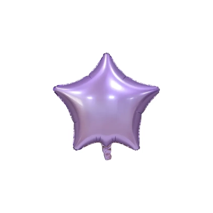 Palloncino Stella Viola chiaro Satinato standard shape 19" (48cm) in mylar, 1pz.