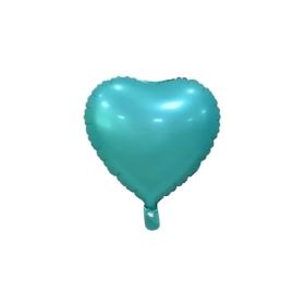 Palloncino Cuore Verde Bottiglia Satinato standard shape 18" (45cm) in mylar, 1pz.