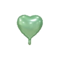 Palloncino Cuore Verde Chiaro Satinato standard shape 18" (45cm) in mylar, 1pz.