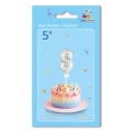 Palloncino numero 8 Argento micro shape 5" (12cm) in mylar, 1pz.