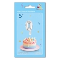 Palloncino numero 0 Argento micro shape 5" (12cm) in mylar, 1pz.