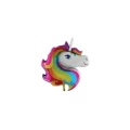 Palloncini Faccia Unicorno mini shape 10" (25cm) in mylar, 5pz.