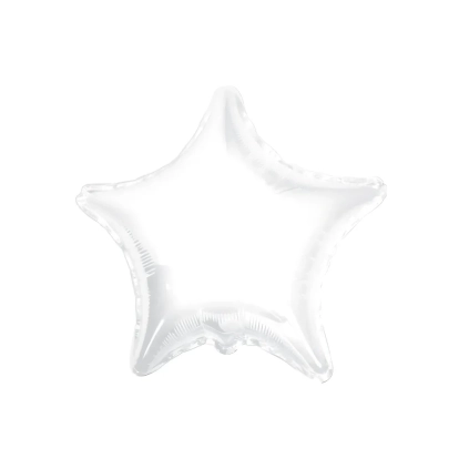 Palloncino Stella Bianco super shape 36" (91cm) in mylar, 1pz.