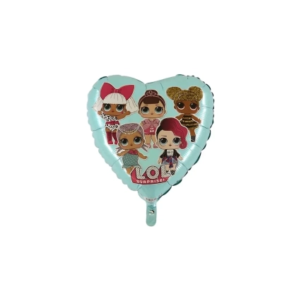 Palloncino cuore Tiffany LOL Surprise standard shape 18" (45cm) in mylar, 1pz.