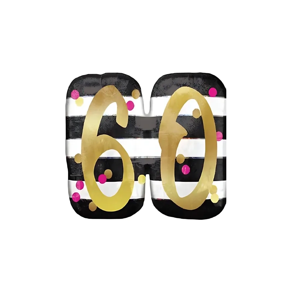 Palloncino 60 Pink & Gold super shape 25" (63cm) in mylar, 1pz.