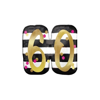 Palloncino 60 Pink & Gold super shape 25" (63cm) in mylar, 1pz.