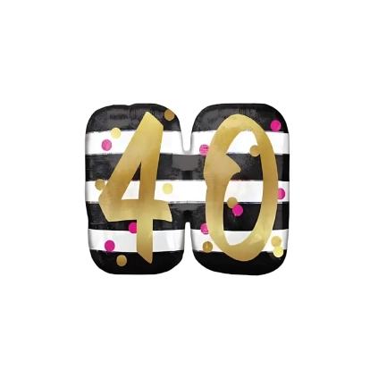 Palloncino 40 Pink & Gold super shape 25" (63cm) in mylar, 1pz.