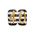 Palloncino 40 Pink & Gold super shape 25" (63cm) in mylar, 1pz.