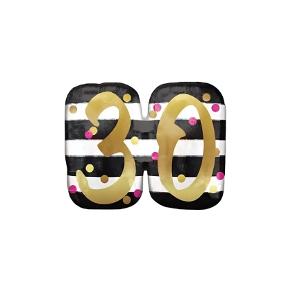 Palloncino 30 Pink & Gold super shape 25" (63cm) in mylar, 1pz.